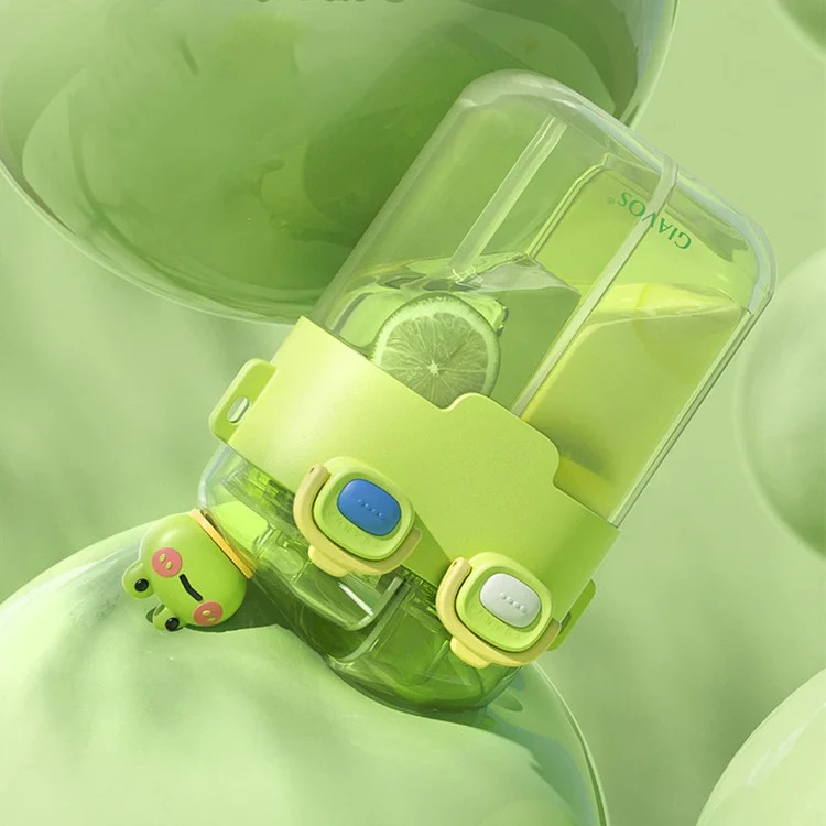 Vista 3 de BOTELLA DE AGUA DUOKIDS - color: verde